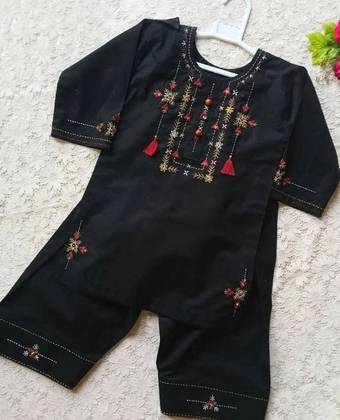 Kids Handmade Thread Work Dress