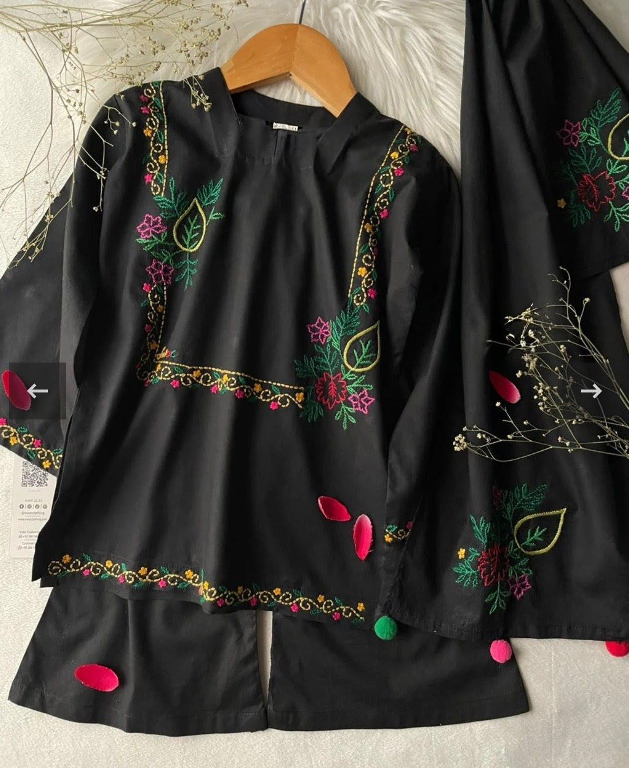 3 pcs  girl dress black