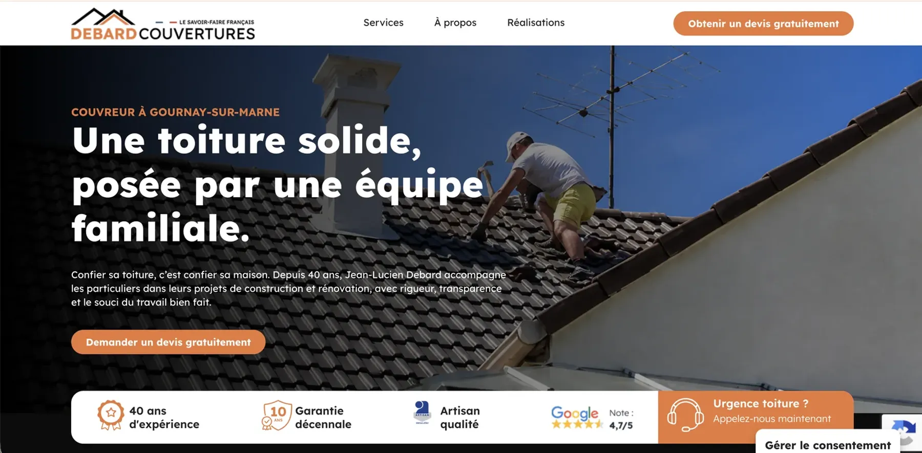 Capture du nouveau site