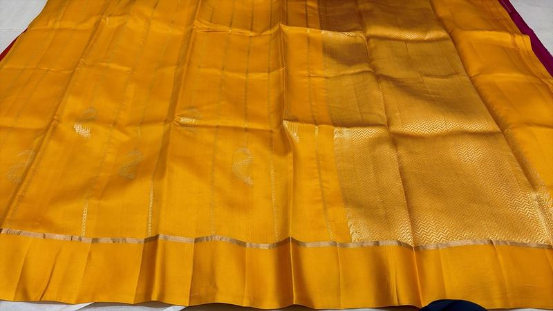 Deep Maroon Raw Silk with Gold Zari