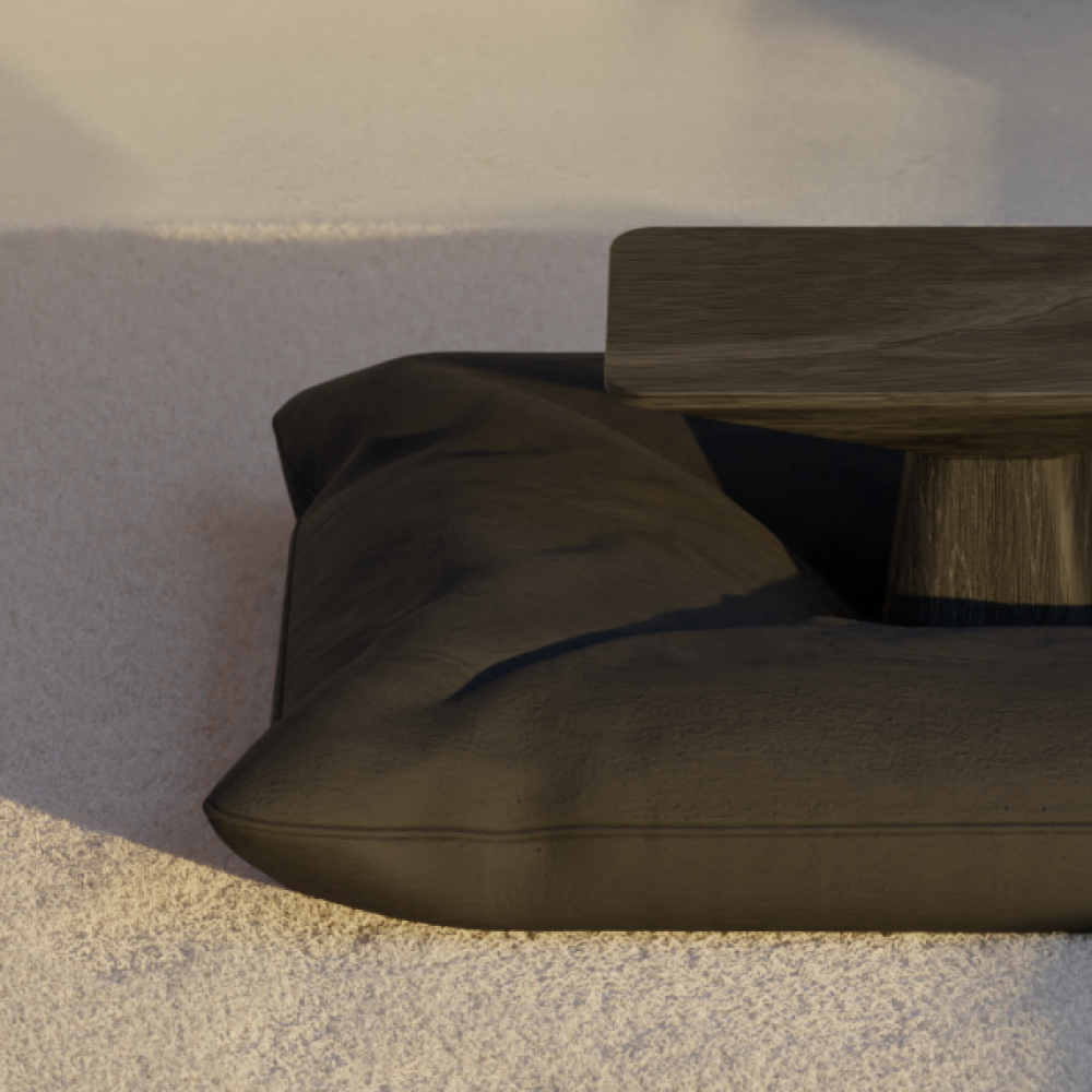 Matching color plush mat