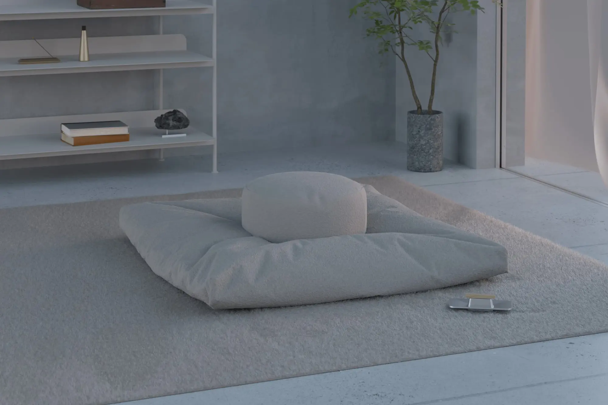 The Bouclé Meditation Cushion & Mat Set