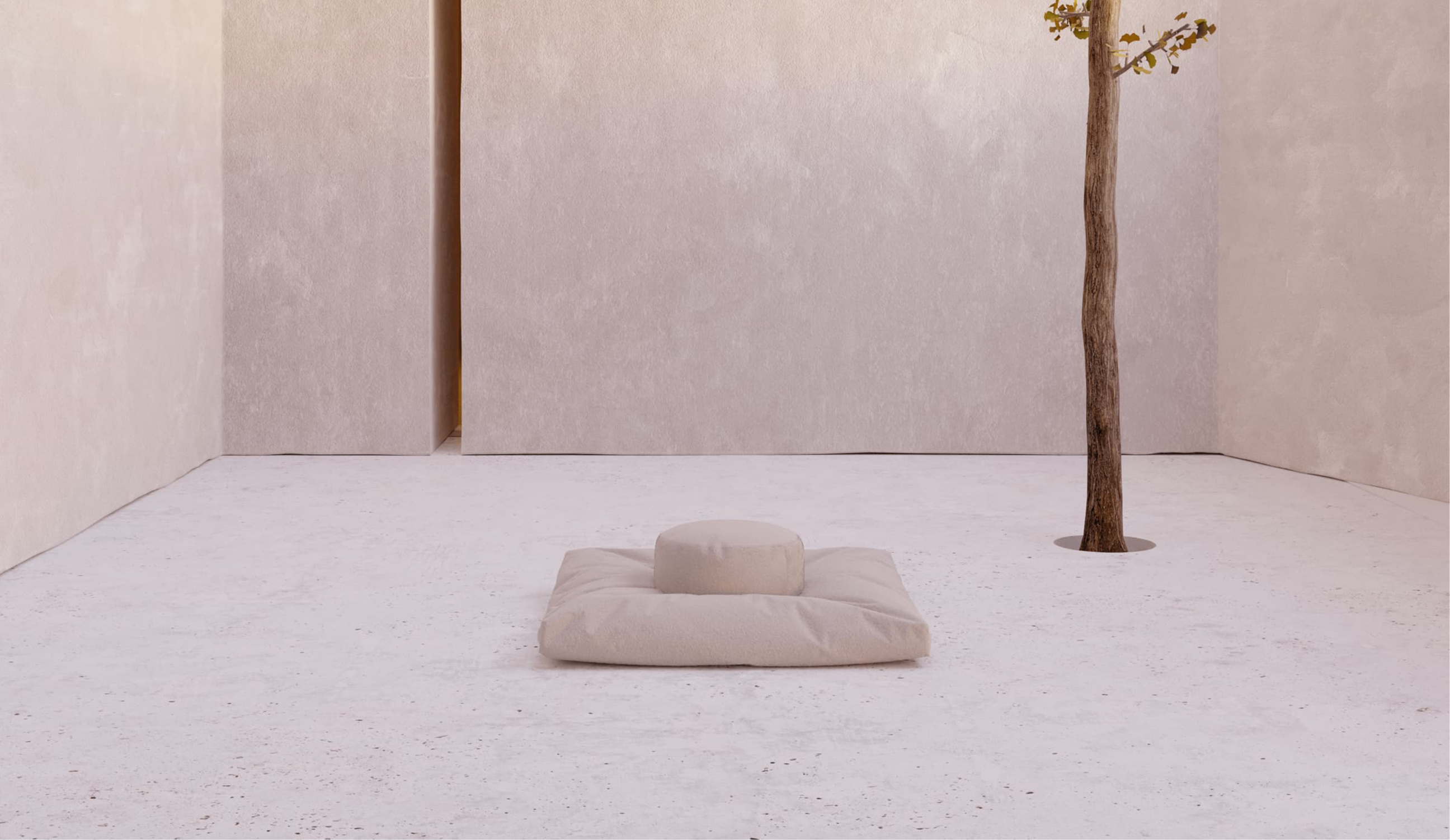 The Bouclé Meditation Cushion & Mat Set