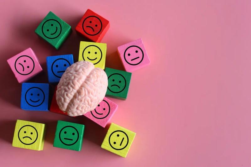 Vitamin B6 och psykologisk funktion illustreras med små smileys med olika sinnesstämningar
