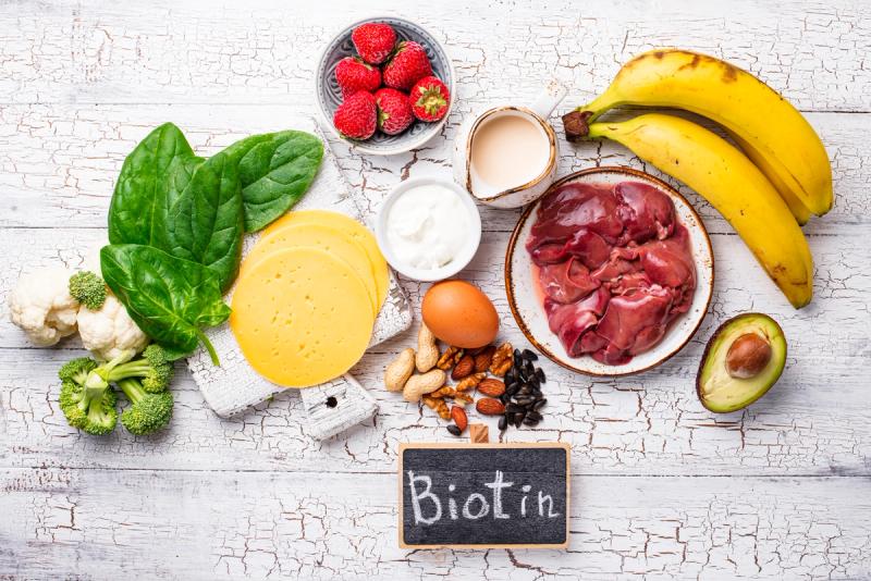 Biotin finns i flera olika livsmedel