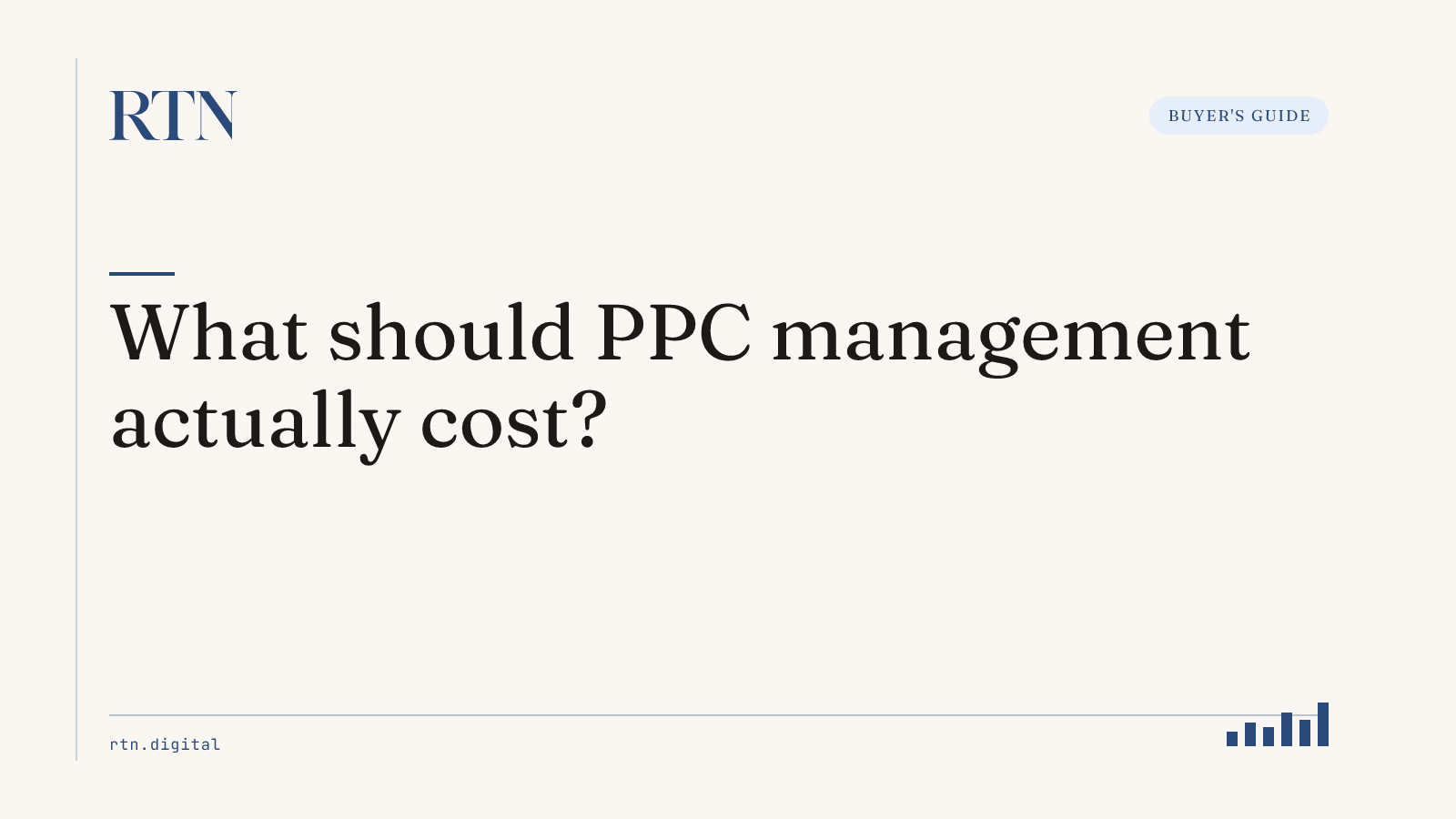 What should PPC management actually cost?
