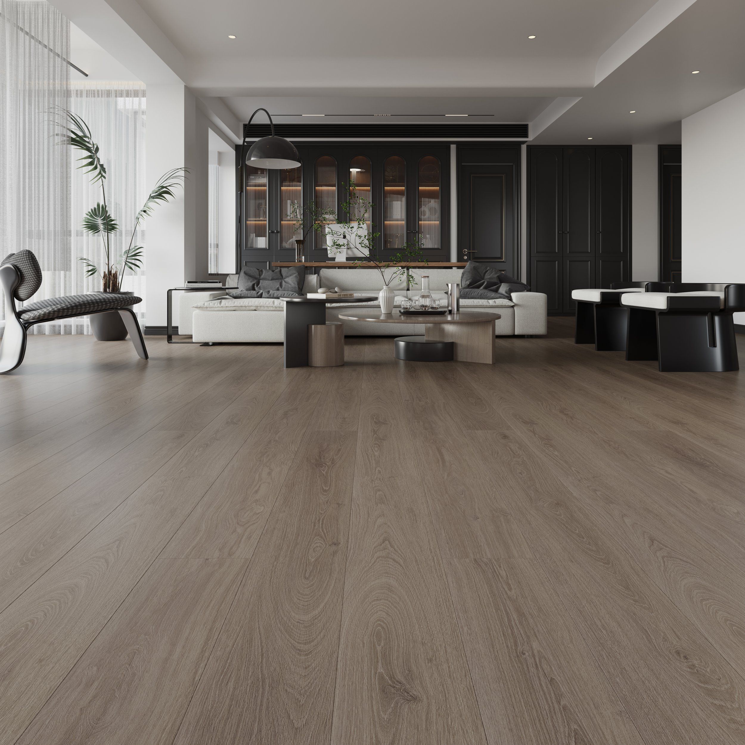 Laminate Chateau 12mm flooring colour and timber-look grain swatch.