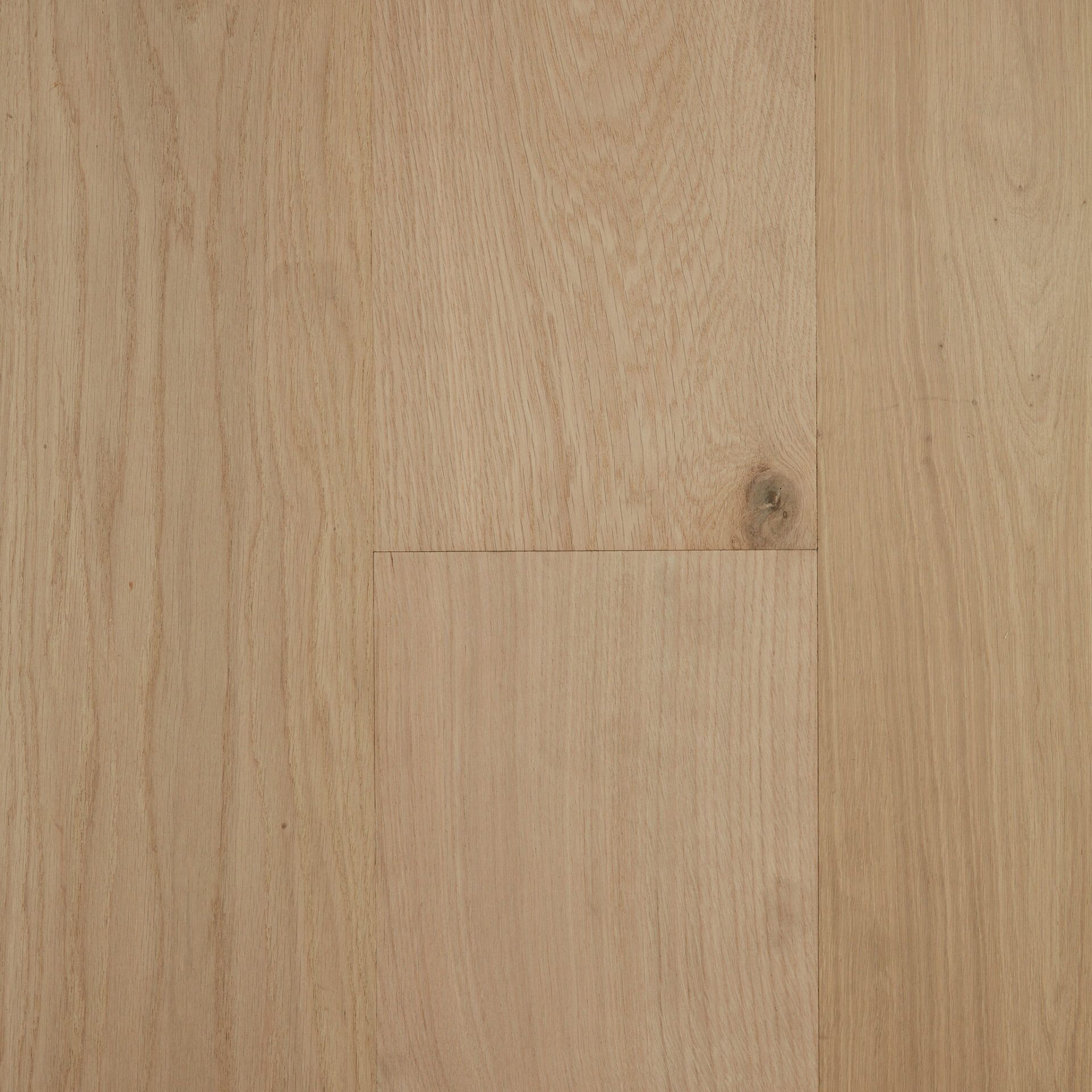 Raw engineered European Oak flooring colour and grain sample.