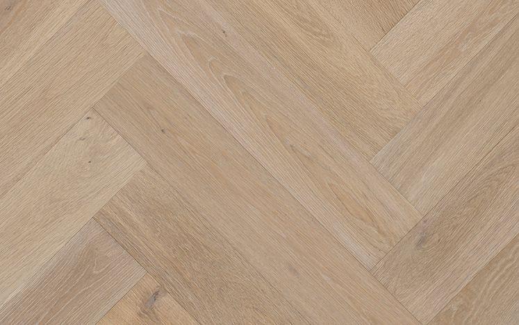 Herringbone Mink Grey 750mm engineered European oak flooring board detail