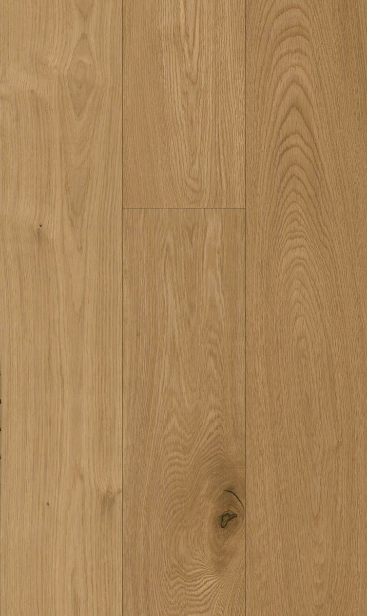 Light Neutral engineered european oak flooring colour and grain sample.