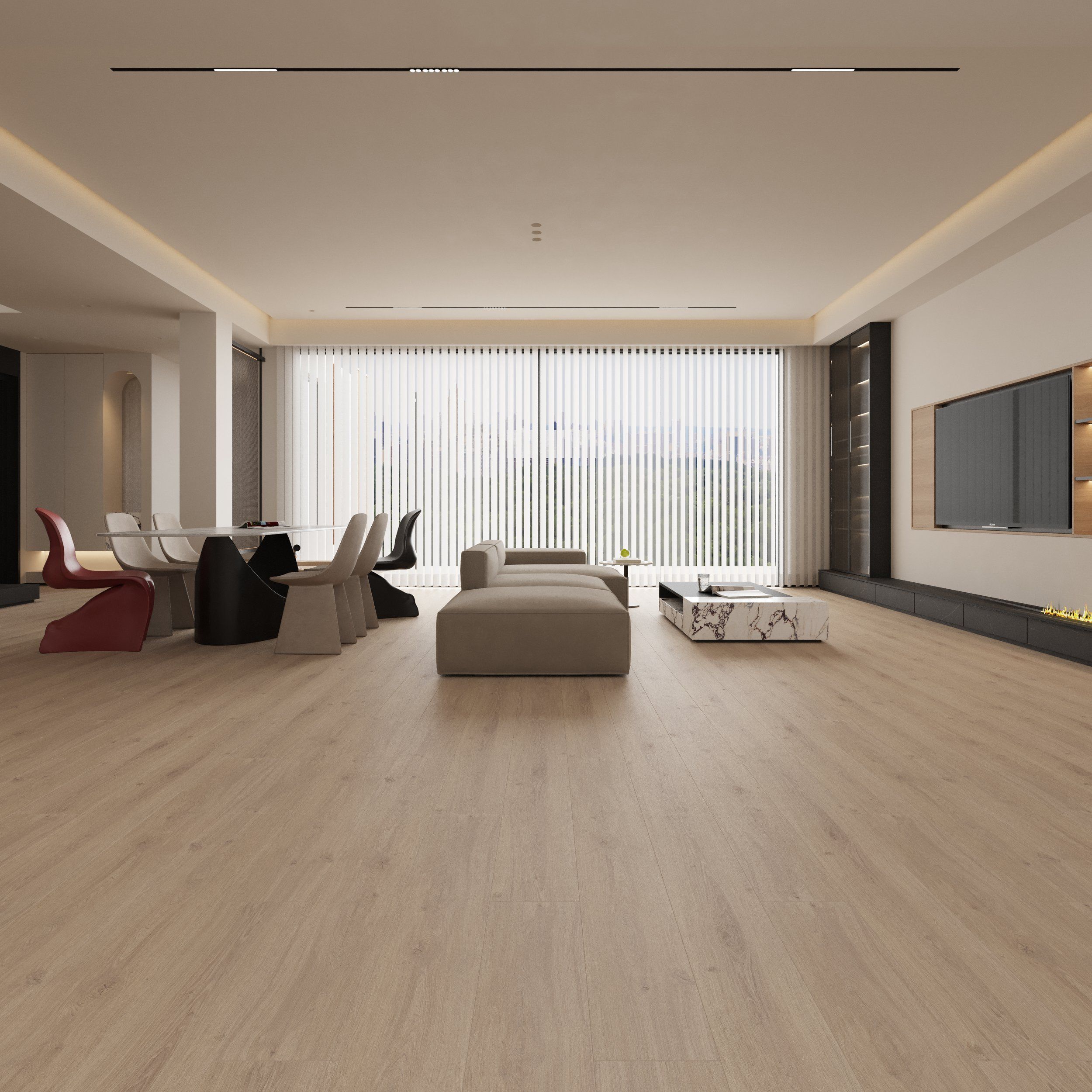 Laminate Brook 12mm flooring colour and timber-look grain swatch.