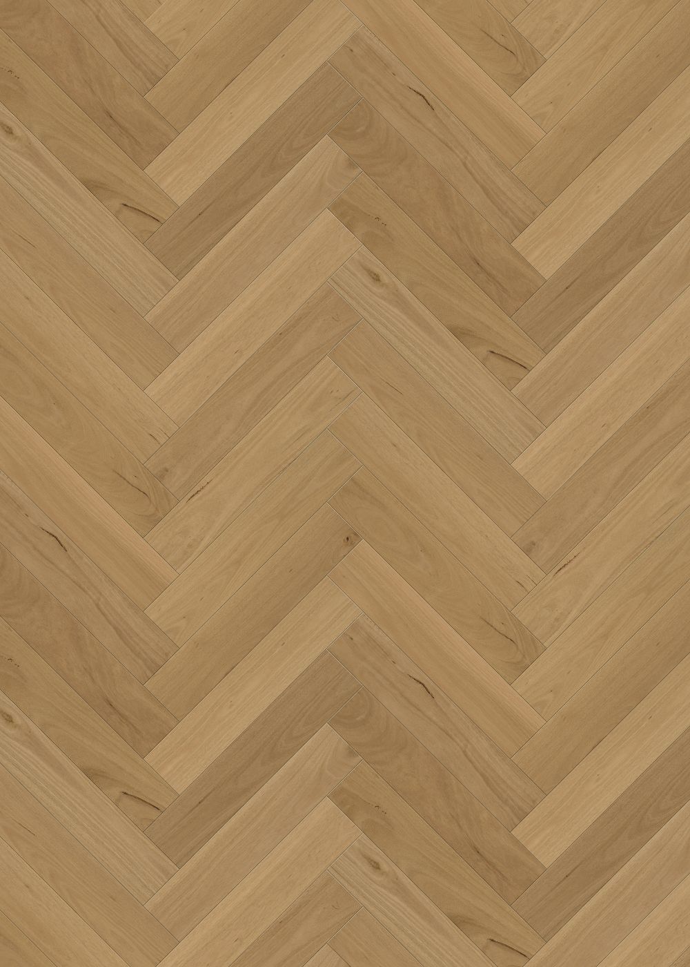 Brushed Blackbutt Herringbone engineered blackbutt flooring colour and grain sample.