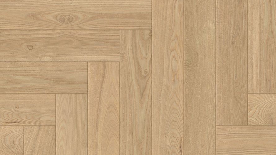 Golden Harvest Herringbone oak colour and herringbone layout sample.