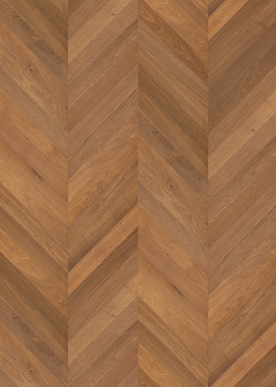 Chevron Russet Smoke engineered European oak flooring colour and grain sample