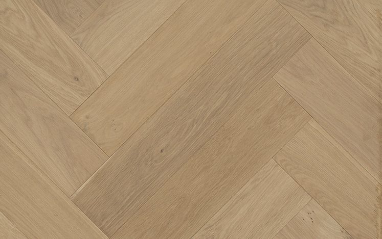 Herringbone Raw Oak 750mm engineered European oak flooring board detail