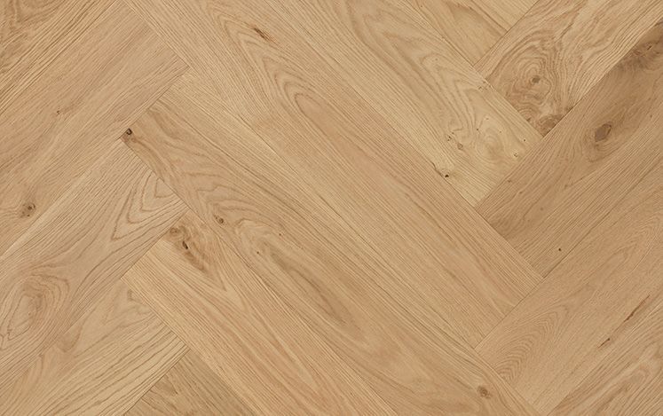 Herringbone Natural Oak 750mm engineered European oak flooring board detail