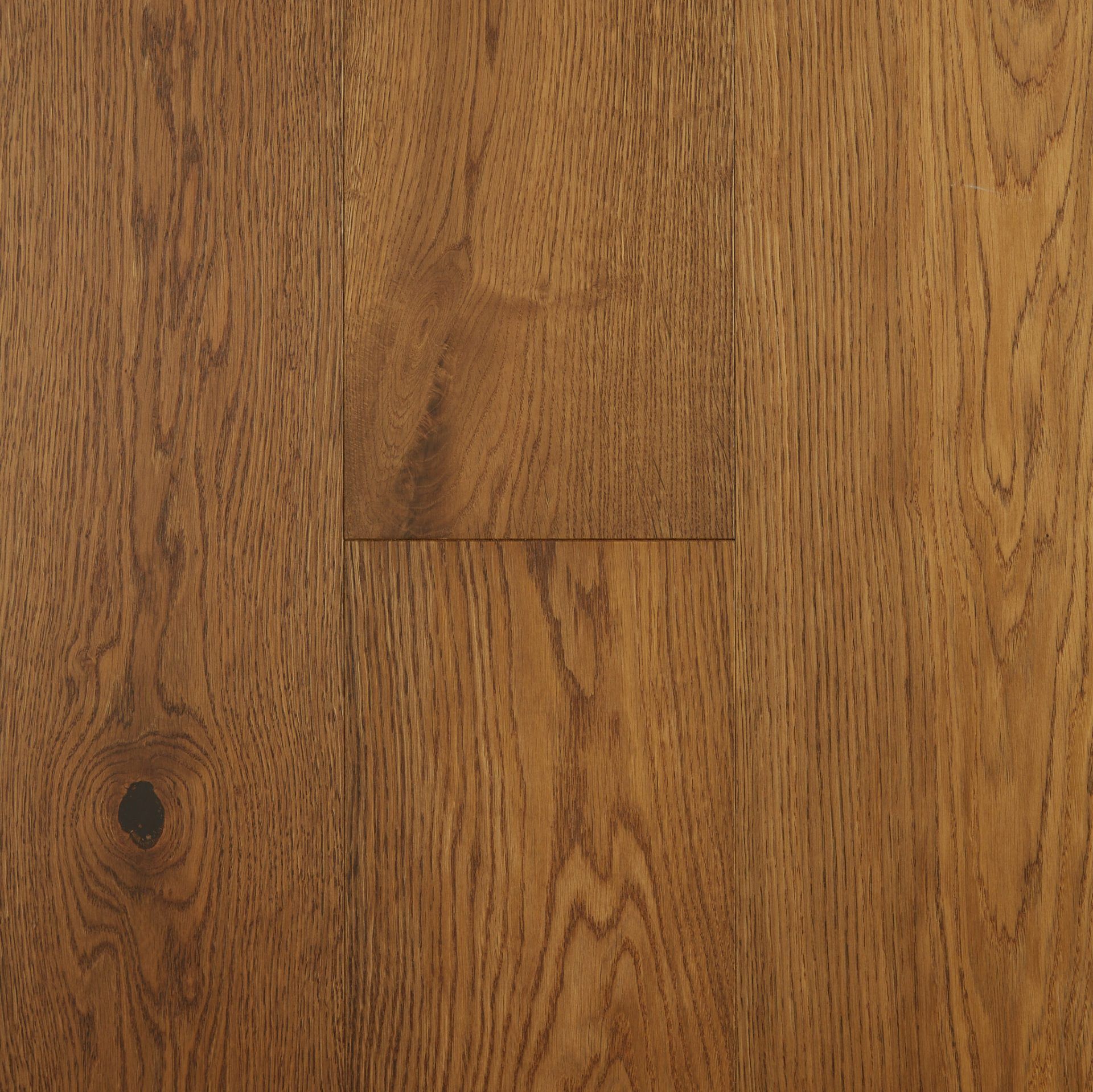 Dark Rum engineered European Oak flooring colour and grain sample.