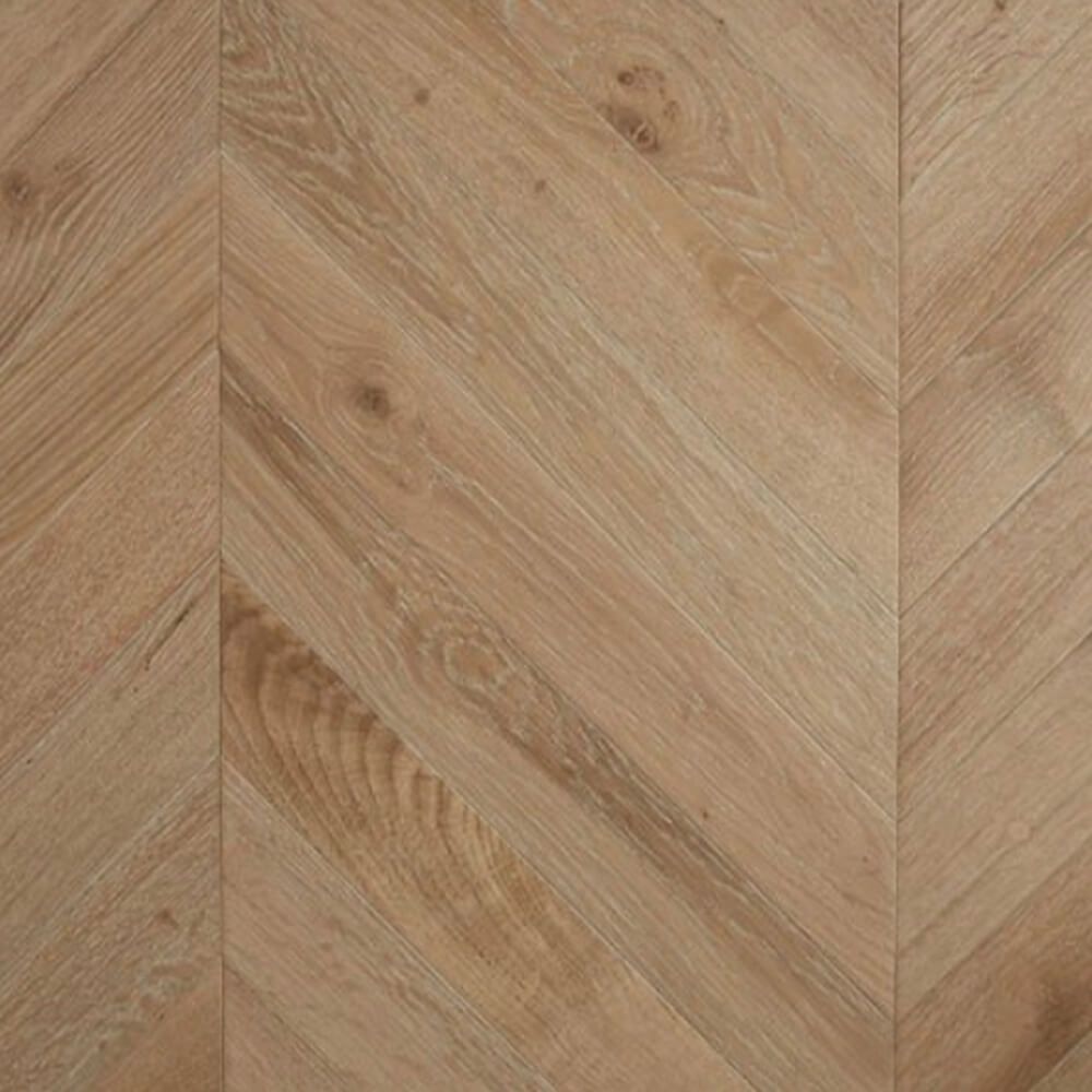 Chevron Semillon engineered European oak chevron flooring sample
