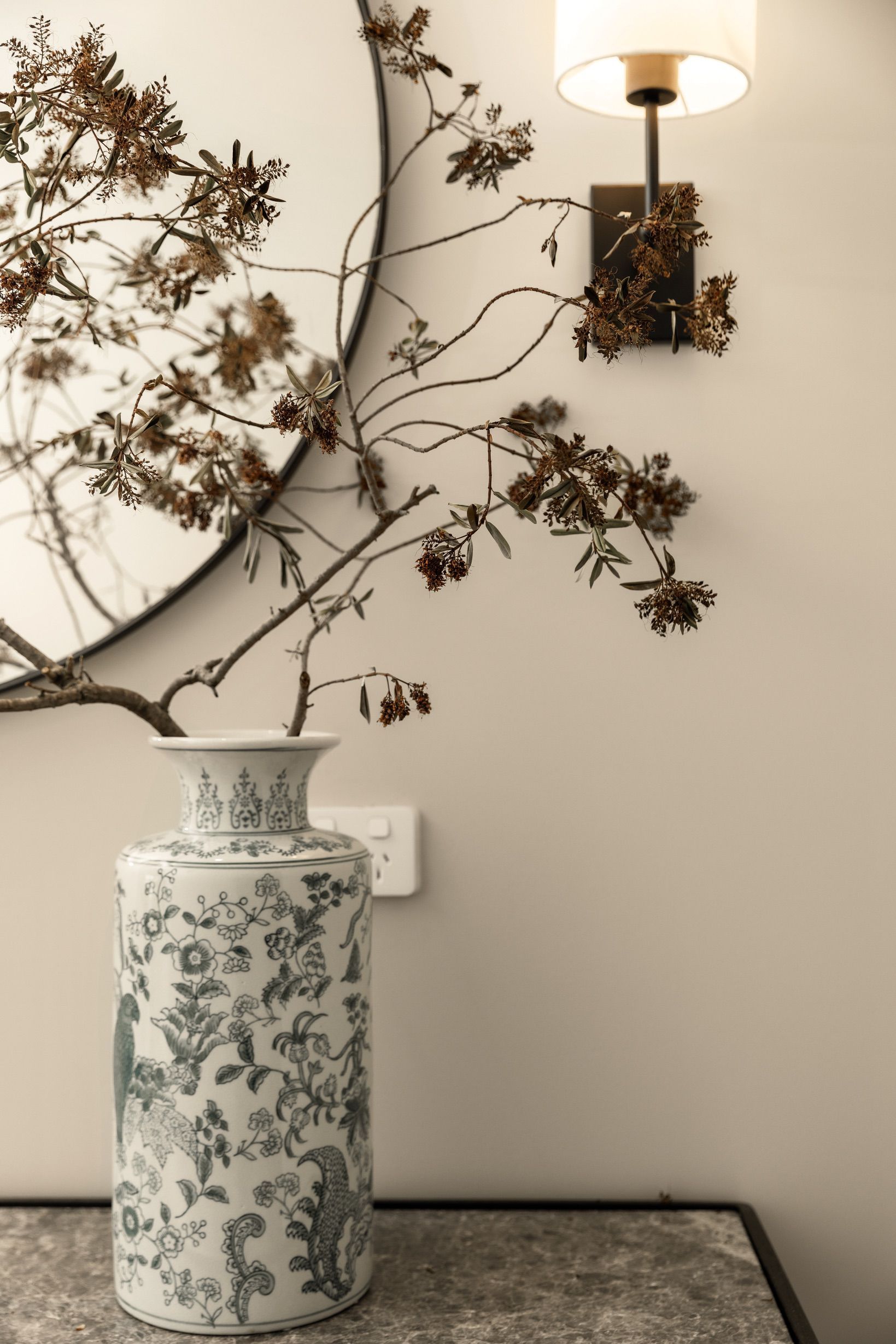 Decorative interior detail in the completed Canterbury residence.