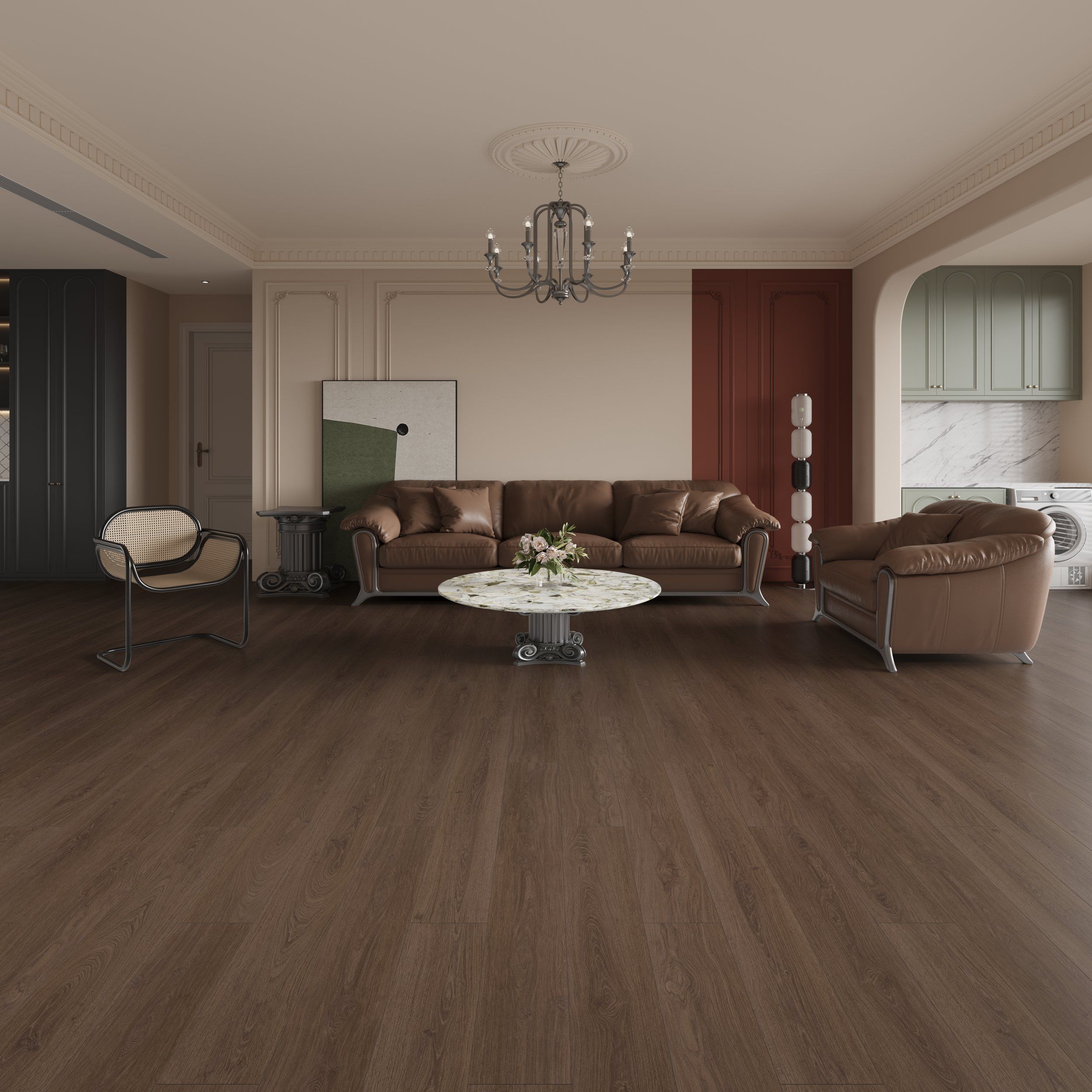 Laminate Sylvane 12mm flooring colour and timber-look grain swatch.
