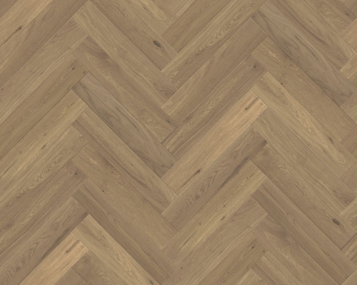 Tan Brown Herringbone engineered european oak flooring colour and grain sample.