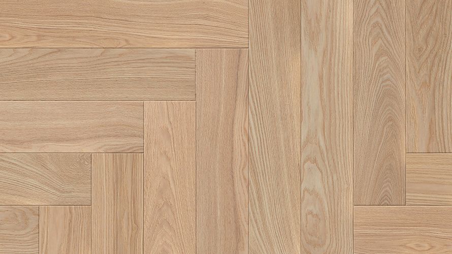 Sunset Grain Herringbone oak colour and herringbone layout sample.