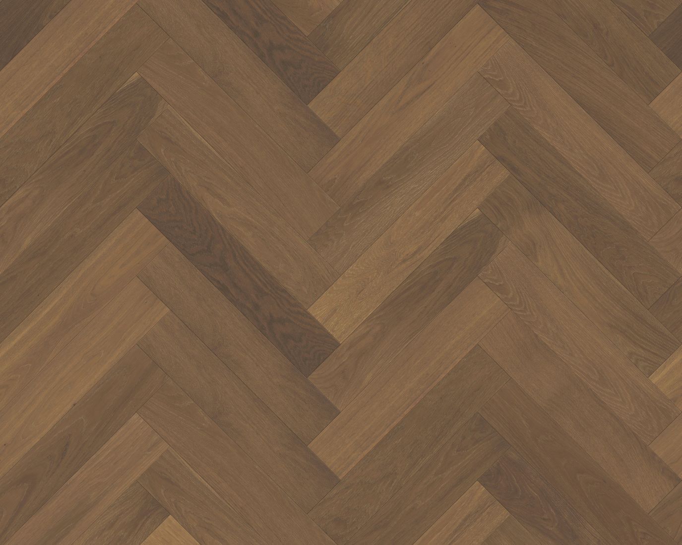 Smoked Brown Herringbone engineered european oak flooring colour and grain sample.