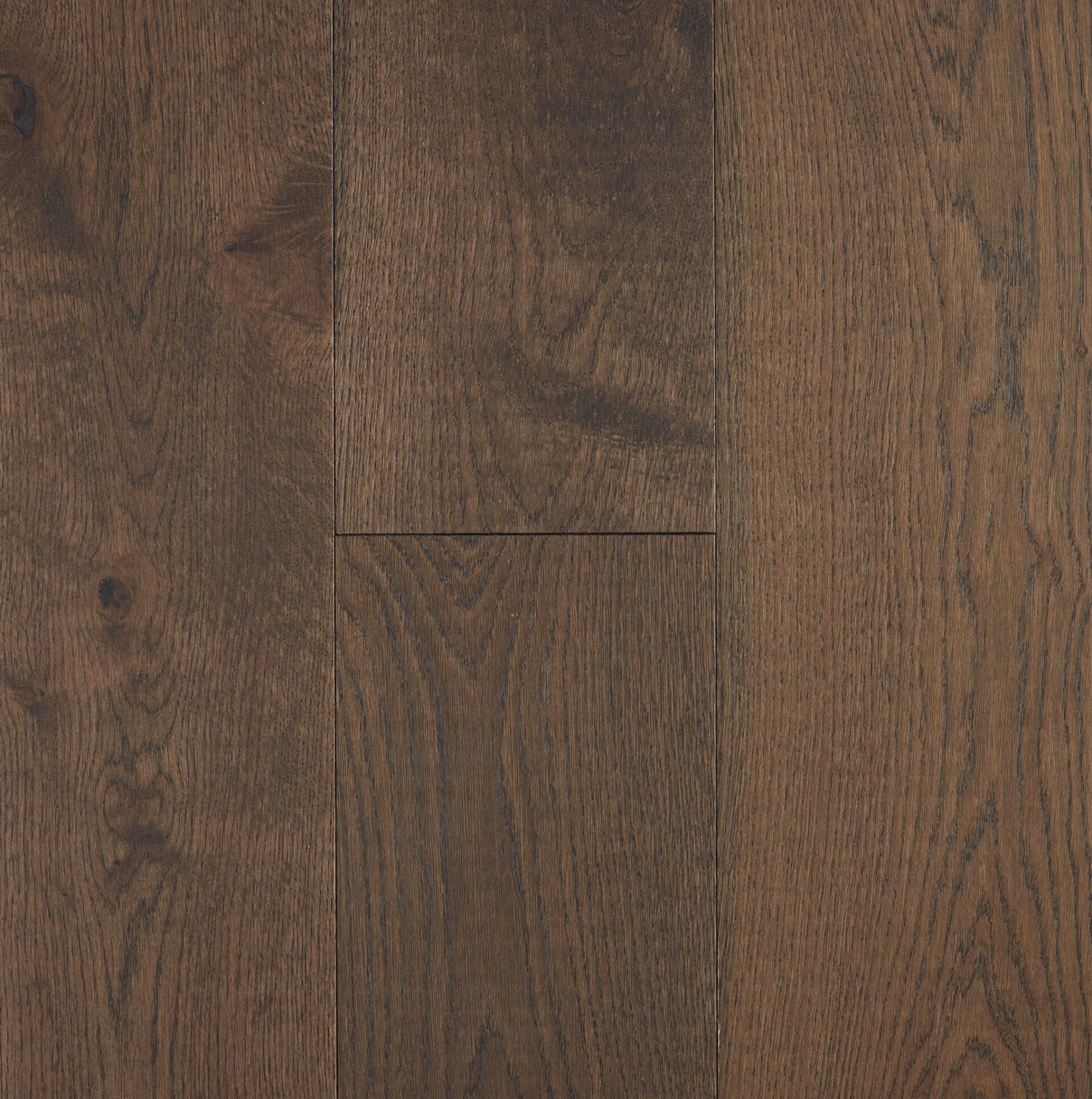 HB-Dark Brown engineered European Oak flooring colour and grain sample.