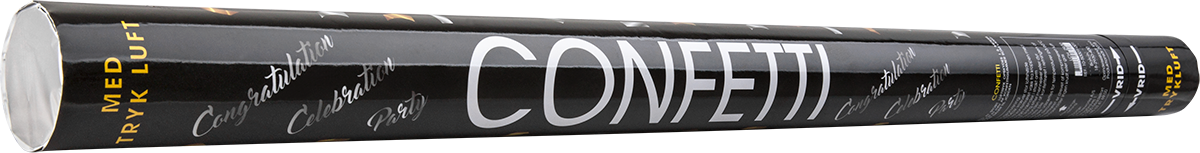 Konfettirør 75 cm, Farvet