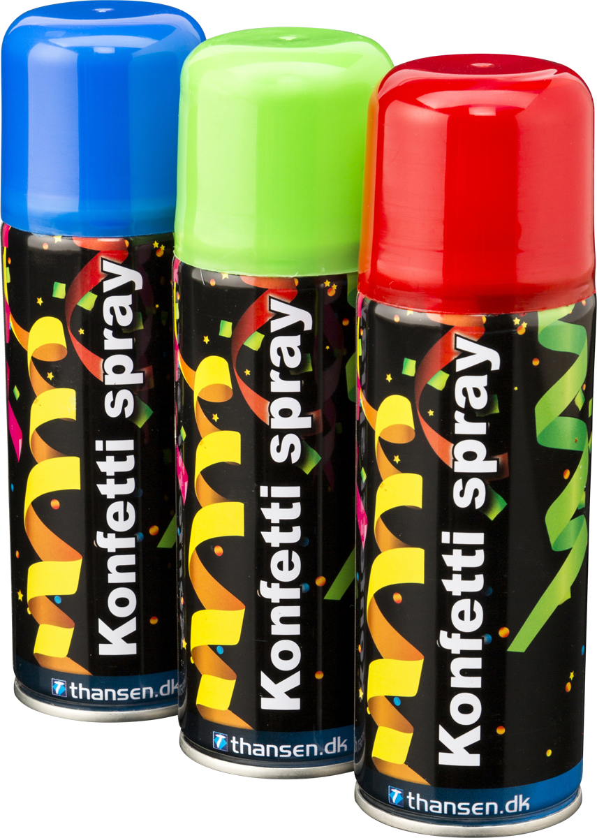 Konfetti spray 3 stk.