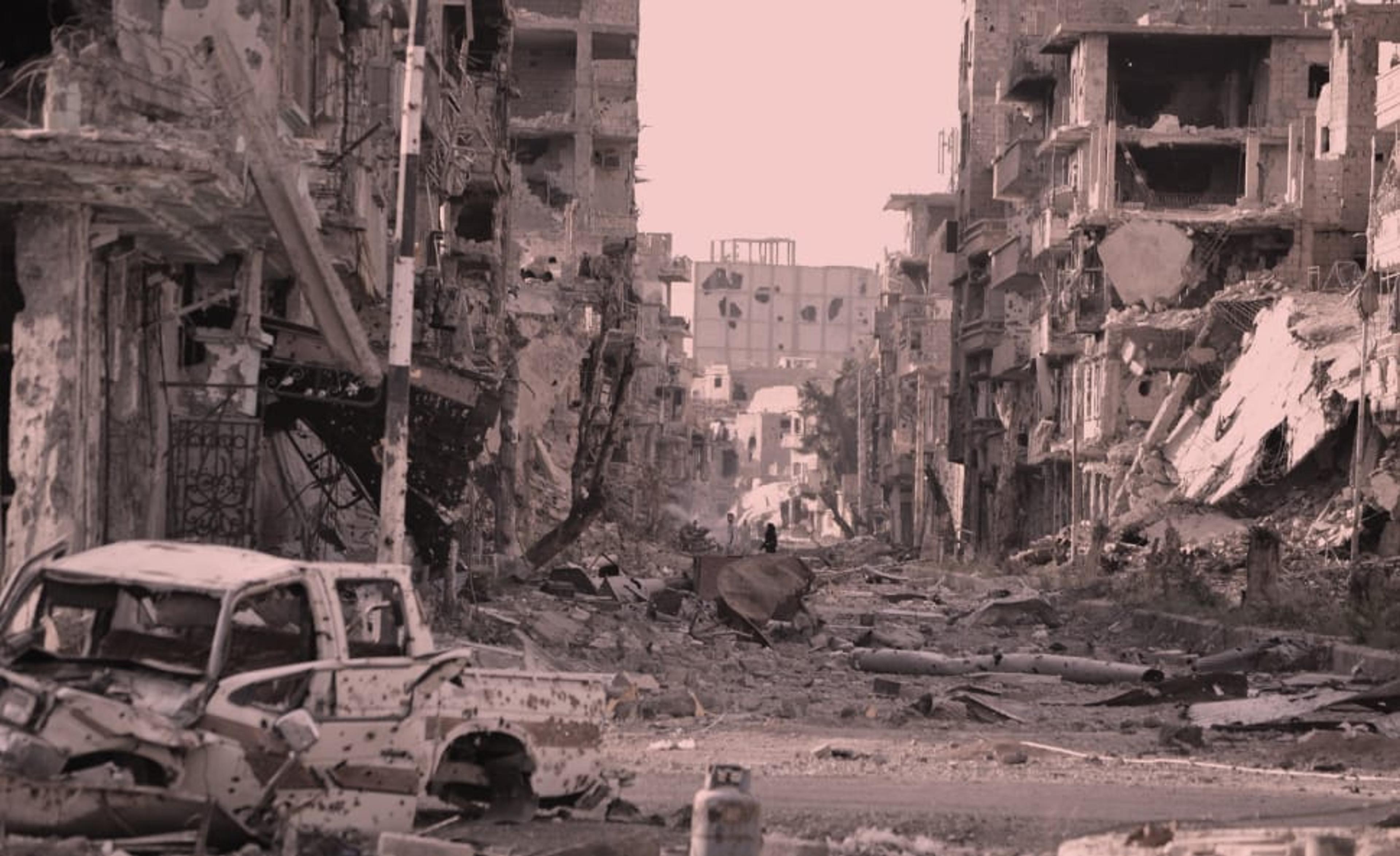 DeirEzzor's Ghassan Abboud Street lies in ruin