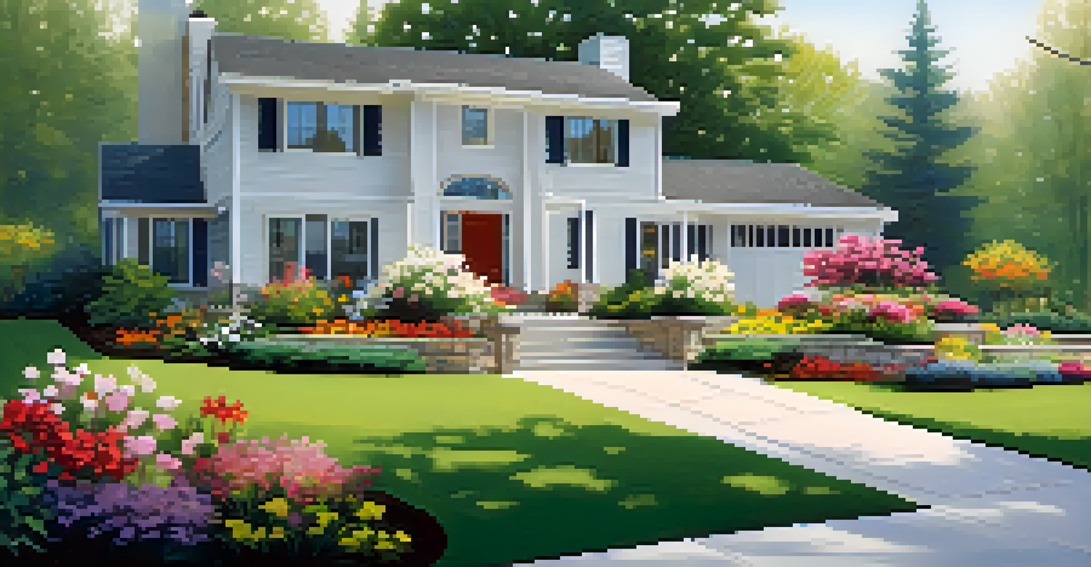 A modern home with a newly upgraded foundation surrounded by a vibrant garden and clear gutters.