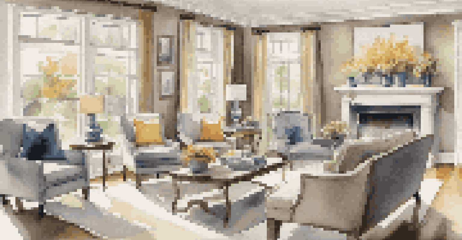 A real estate agent showcasing a staged living room to potential buyers during an open house event.