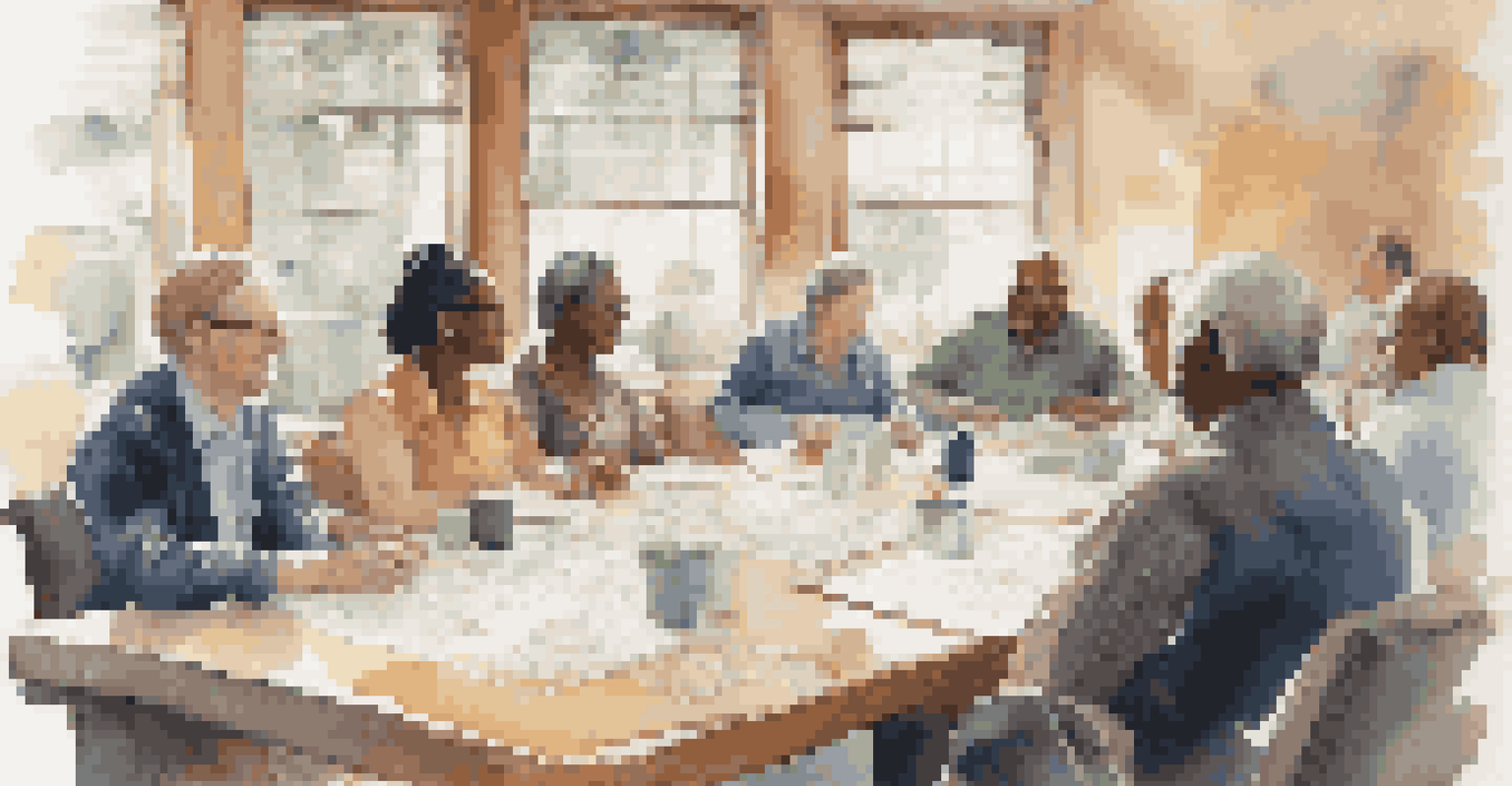 Residents participating in a community board meeting, discussing important issues.