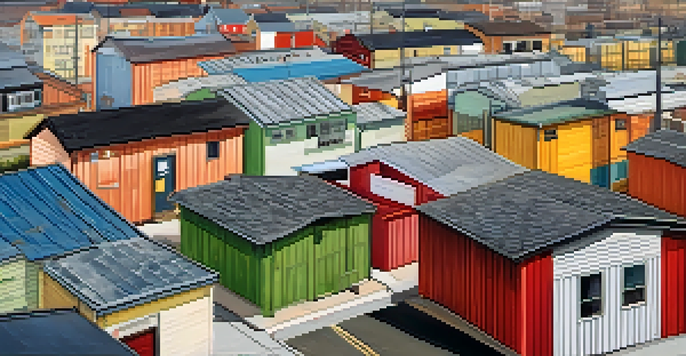 A collage of different types of real estate properties, including homes and commercial buildings.