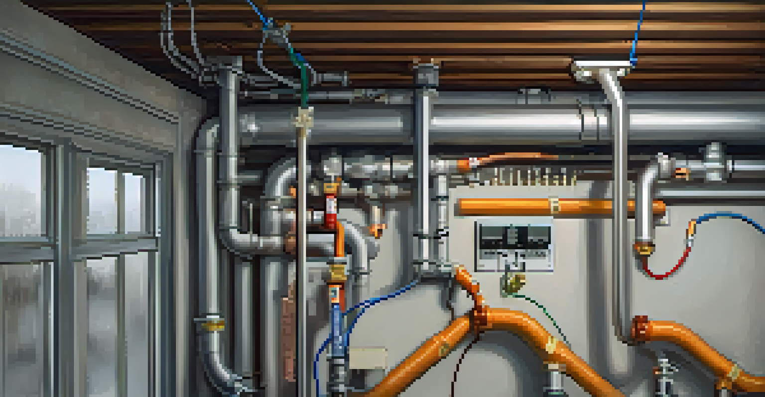 A close-up of a well-maintained electrical panel and plumbing in an attic, highlighting safety and cleanliness.