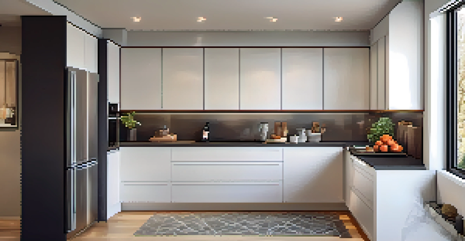 A bright and modern kitchen with sleek countertops, energy-efficient appliances, and stylish cabinetry bathed in natural light.