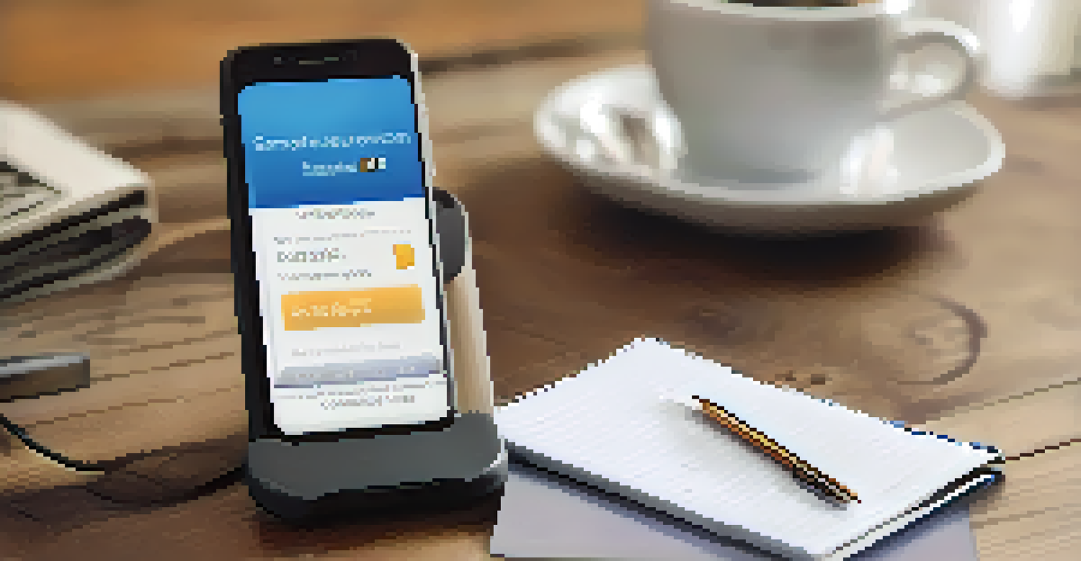 A smartphone on a wooden table showing a two-factor authentication screen for a smart home app, with a coffee cup nearby.