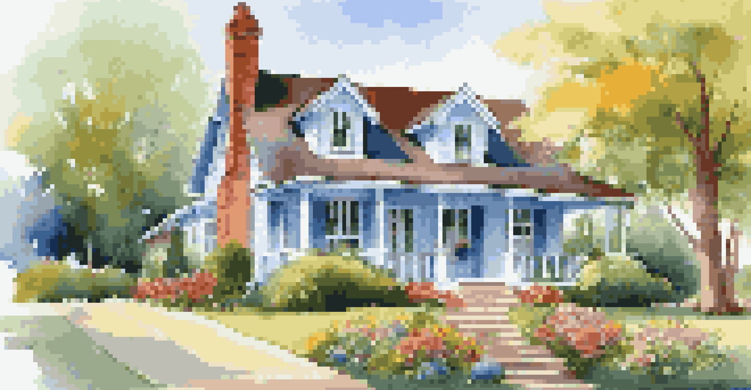 A charming house with beautiful landscaping and a tidy front yard, presenting a welcoming exterior.