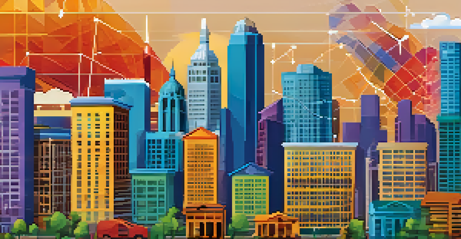 An infographic showing economic indicators affecting real estate.