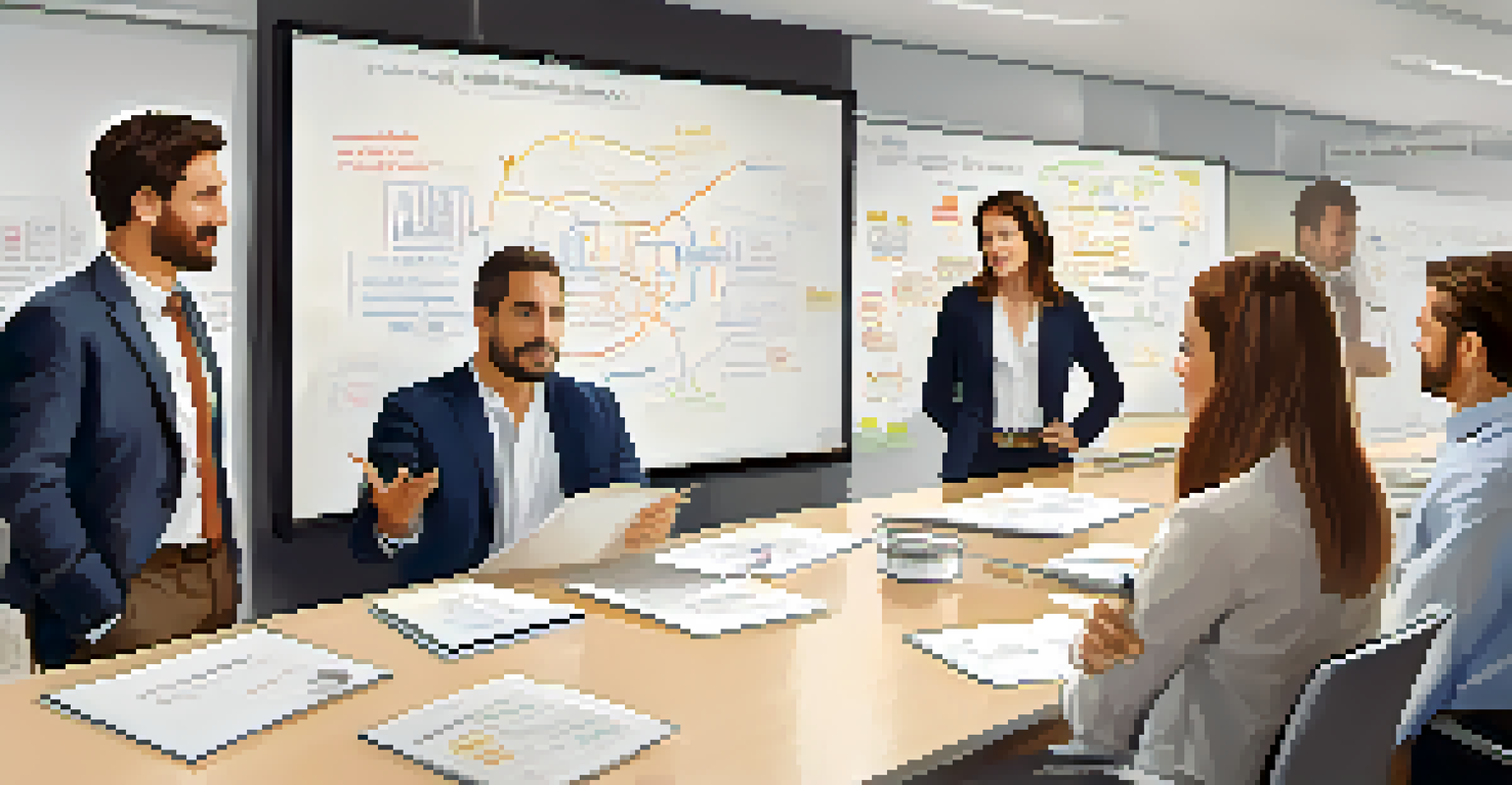 A contractor demonstrating non-verbal communication cues during a meeting with a client in a modern office.