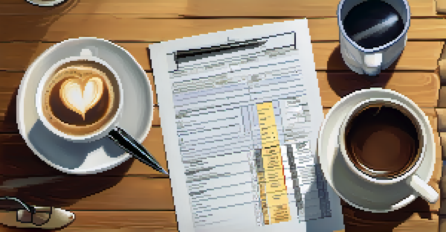 A close-up of a property inspection report with a magnifying glass and pen on a wooden table, illuminated by warm light.