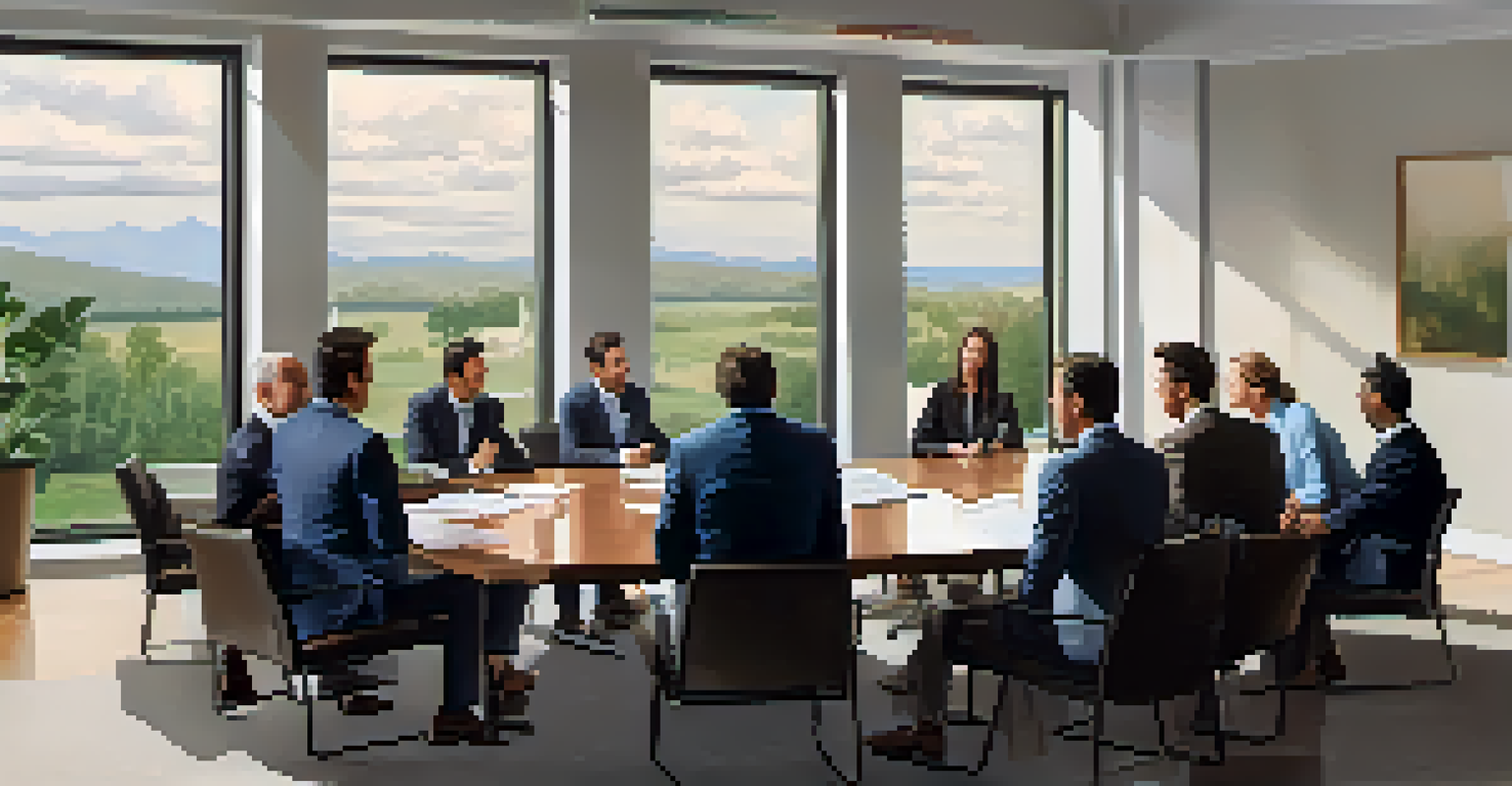 A meeting between a real estate syndicator and investors discussing investment opportunities.