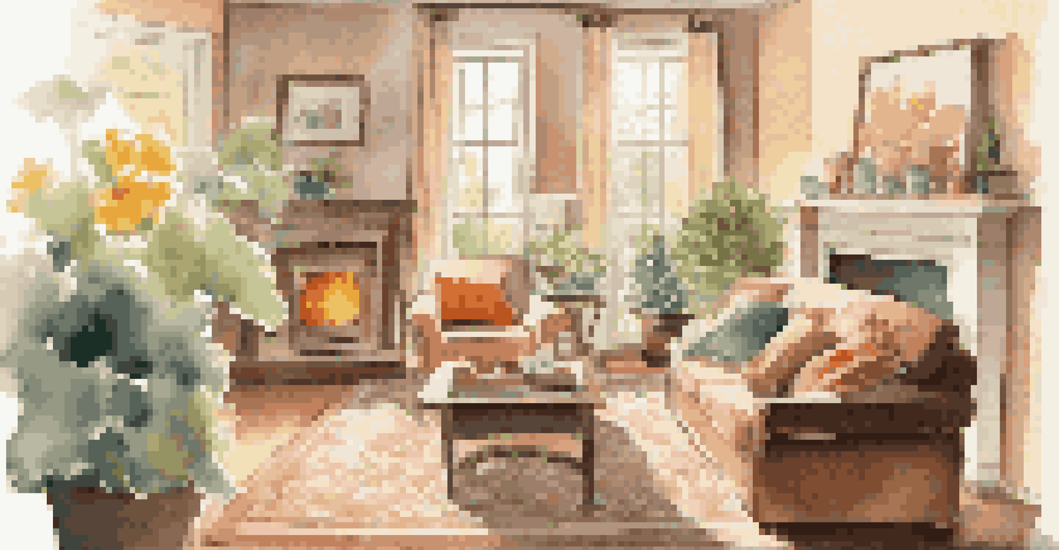 A cozy living room with a 'Sold' sign and a family unpacking boxes, filled with warm sunlight.
