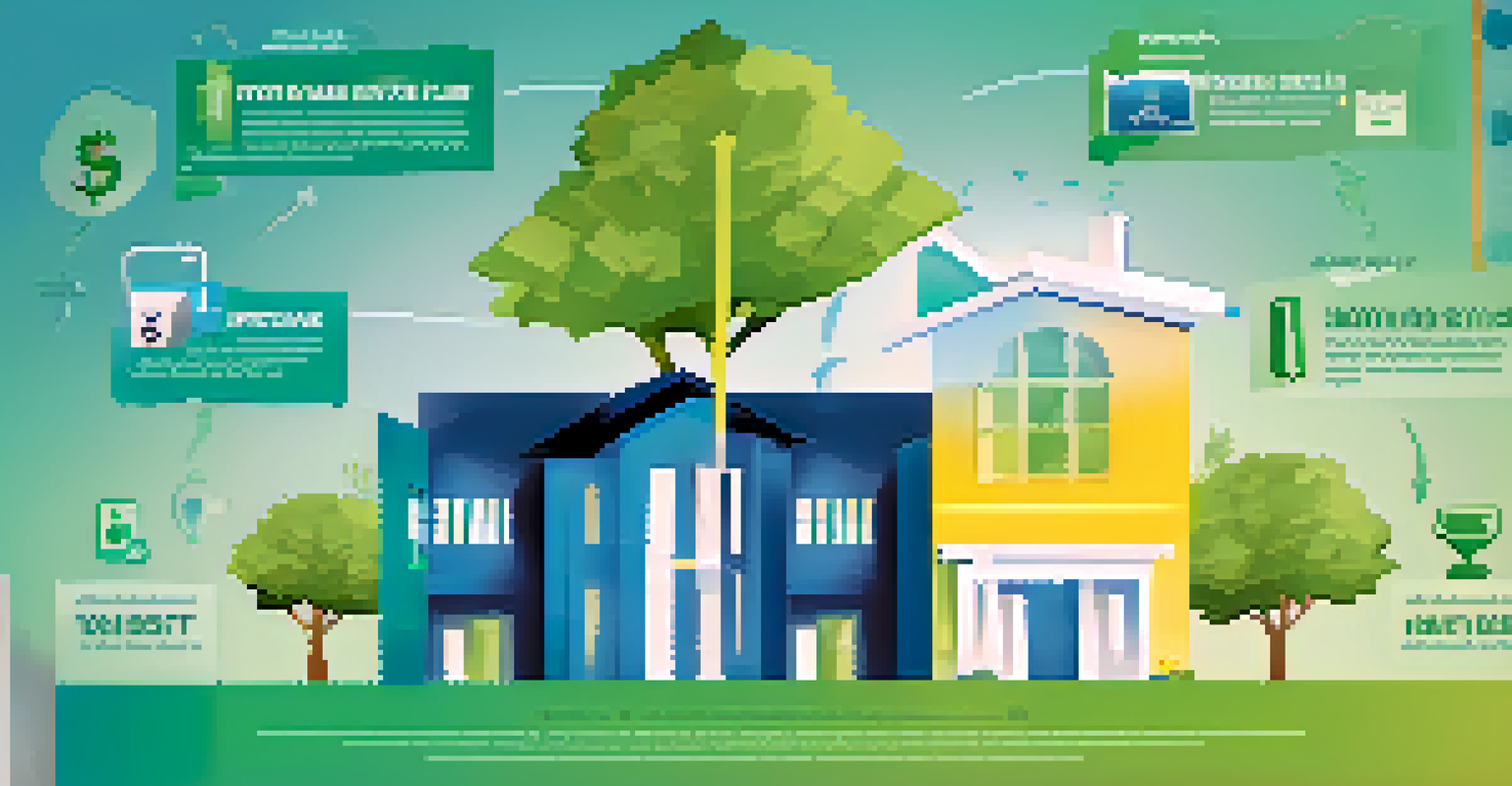 An infographic illustrating the benefits of mortgage refinancing with icons and arrows.