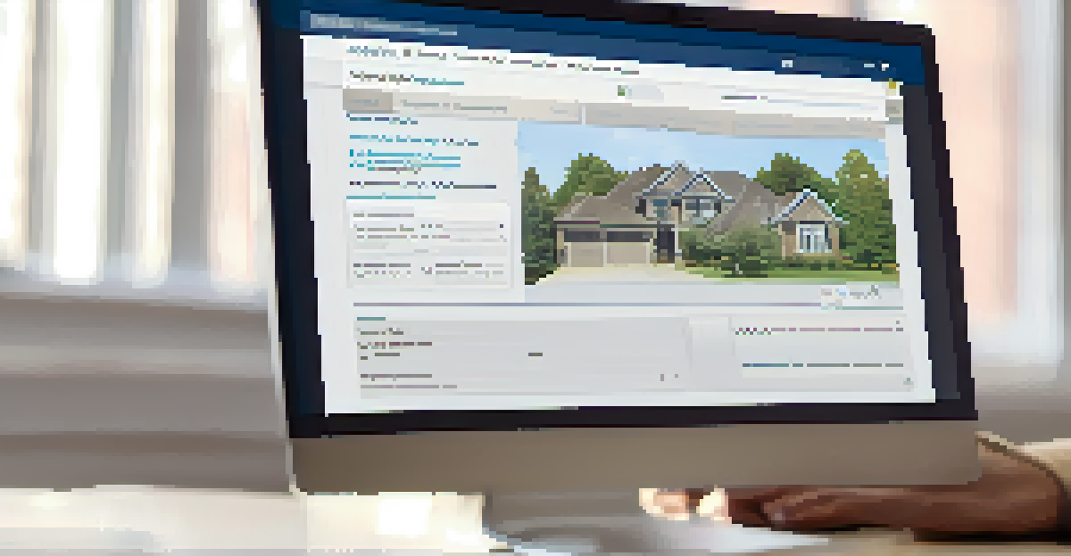 A computer screen showing a property tax assessment online portal with a hand using a mouse.
