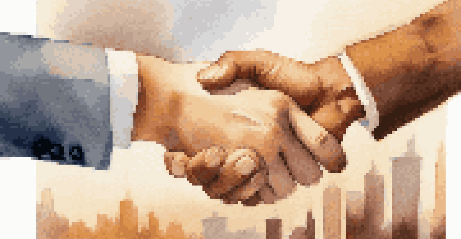 Close-up of two hands shaking in agreement, symbolizing resolution in a negotiation.