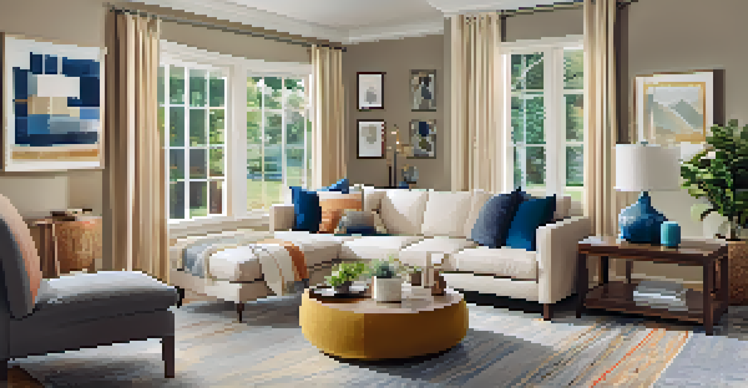 A homeowner thoughtfully reviewing renovation design options on a tablet in a cozy living room.