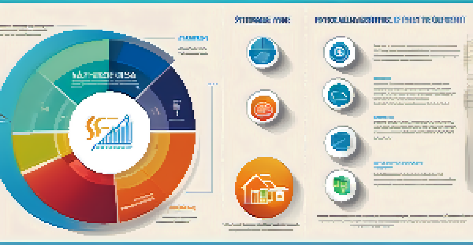 An infographic showing types of mortgage insurance with pie charts and icons, set against a gradient background.