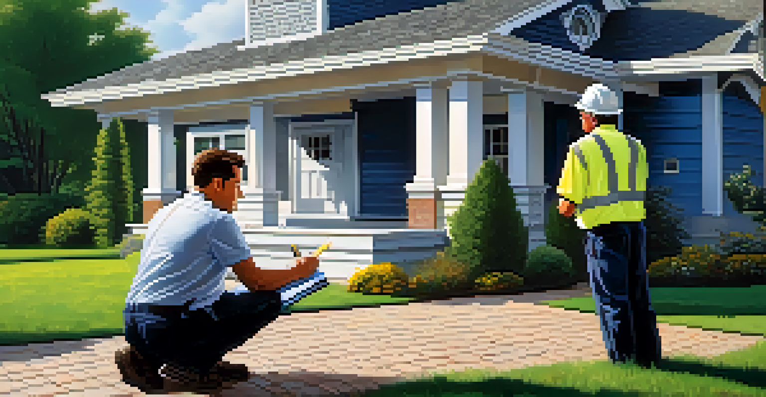 A home inspector checking the foundation of a house, emphasizing the importance of home inspections.